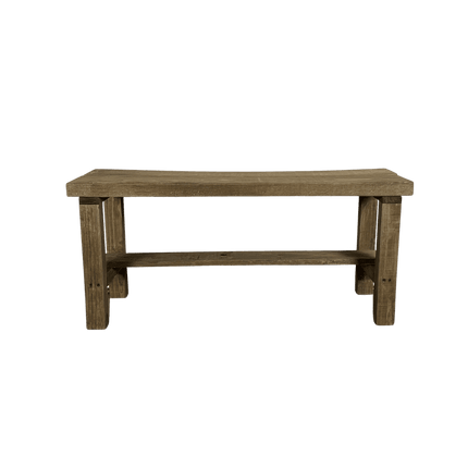 Woven Paths Rustic Bella Solid Wood Entryway Accent Bench, Dark Brown