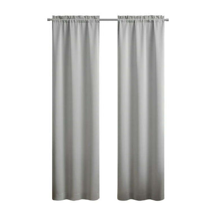 Mainstays Solid Grey Dawn Room Darkening Rod Pocket Panel Pair, 30" x 84"