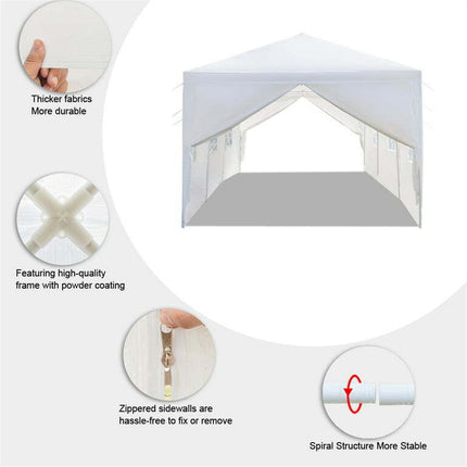 3 x 9m Eight Sides Two Doors Waterproof Tent with Spiral Tubes