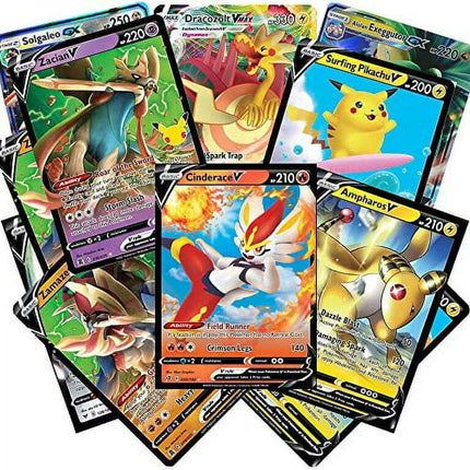 Pokemon Cards 50 Card Assorted Lot with Guaranteed V Pokemon
