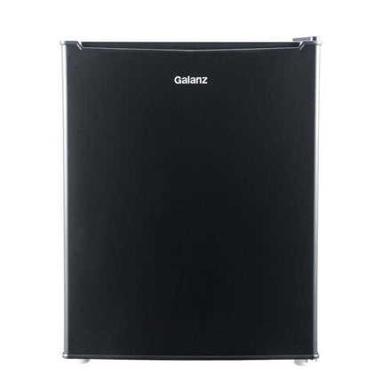 Galanz 2.7 Cu ft Single Door Mini Fridge, Black, Estar, New, Width 19.13"