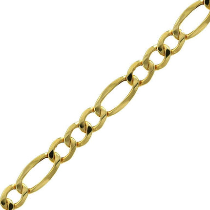 Brilliance Fine Jewelry 10K Yellow Gold Figaro Chain Necklace, 22"