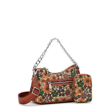 Madden NYC Women's Hobo Crossbody Handbag with Chain, Floral