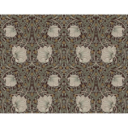 NextWall Auburn & Eucalyptus Pimpernel Floral Peel and Stick Wallpaper