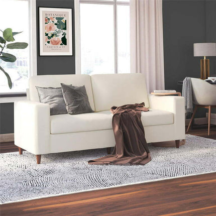 DHP Liah 3-Seater Sofa with Pocket Spring Cushions, Ivory Linen