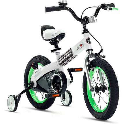 RoyalBaby Buttons Green 14 inch Kid's Bicycle With Training Wheels