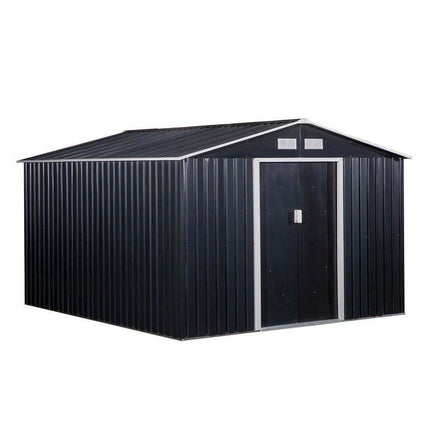 Outsunny Steel Outdoor Shed Organizer and Garden Storage Shed
