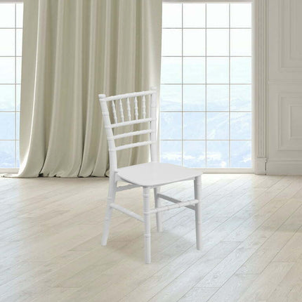 Flash Furniture Kids White Resin Chiavari Chair