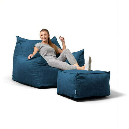Big Joe Imperial Lounger Ottoman, Union 2ft, Pacific Blue