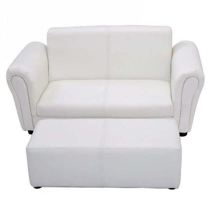 Kids Sofa Upholstered Lounge Children Couch Ottoman w/ Armrest
