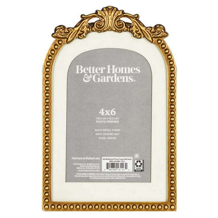 Better Homes & Gardens 5x7 Primrose Tabletop Picture Frame, Gold