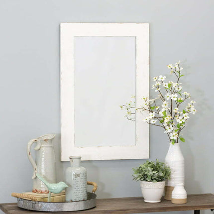 Morris Wall Mirror - White 30" x 20" by Aspire