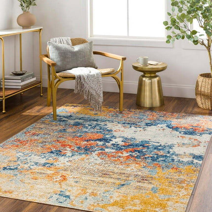Artistic Weavers Huntington Beach Abstract Area Rug, Orange/Multi ,5'3" x 7'