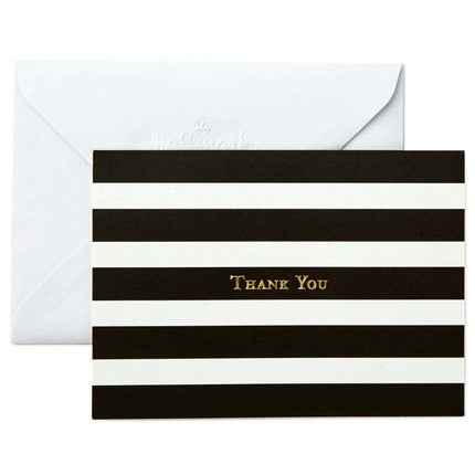 Hallmark Thank You Notes, Greeting Cards (Striped 40 Cards with Envelopes)