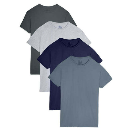 Fruit of the Loom Men's Assorted Crew Undershirts, 4 Pack, Sizes S-3XL