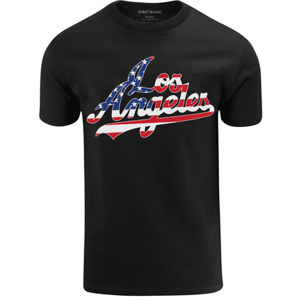 Los Angeles Letters Mens Graphic Shirt, California Baseball T-Shirt, S-3XL