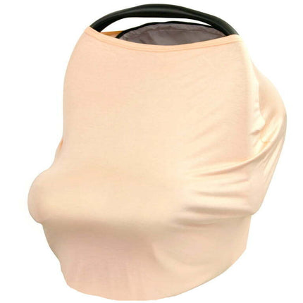 JLIKA Baby Car Seat Canopy Cover and Stretchy Nursing Cover - Peach