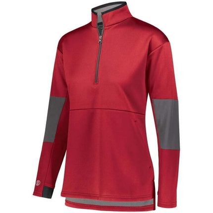 Holloway Sportswear 2XL Womens Sof-Stretch Pullover Scarlet/Carbon 229738