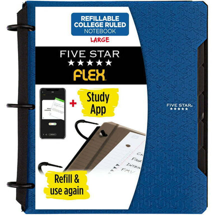 Five Star Flex 1" Refillable Notebook, Pacific Blue (293280B-WMT23)
