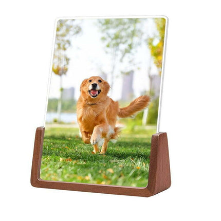 5x7 Inches Photo Frames U Shape Solid Rustic Wooden Photo Frames for Desktop