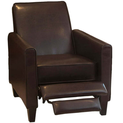 GDF Studio Leather Recliner, Brown