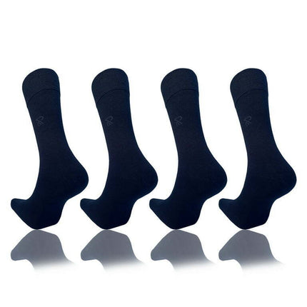 Rigma Mens Bamboo Dress Socks for Men - Soft Touch Seamless Eco-friendly 4 Pairs