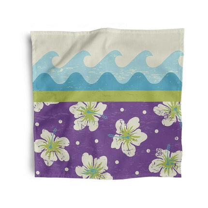 Simply Daisy 18" x 18" Purple Surf, Sand, & Sea Napkins, Set of 4
