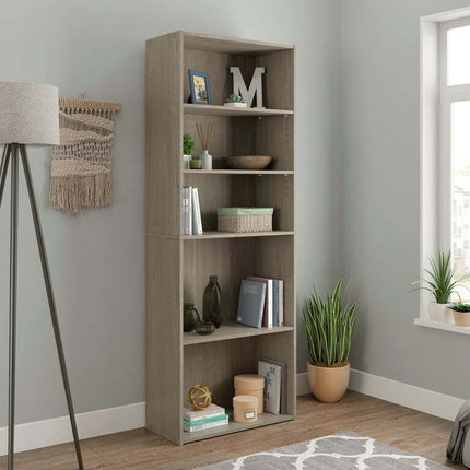 Sauder 428233 Beginnings ® Finish 5-Shelf Bookcase - Silver Sycamore™