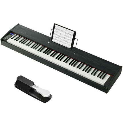 Gymax 88-Key Full Size Digital Piano Weighted Keyboard w/ Sustain Pedal Black