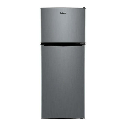MINI FRIDGE With FREEZER 4.6 CU FT Refrigerator Two Door Compact Stainless Steel