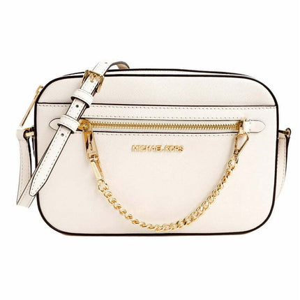 Michael Kors Women's Jet Set Item Large East West Chain Crossbody (Lt Cream) …