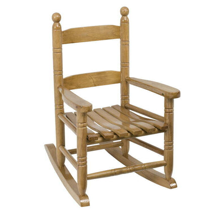 Jack Post Children's Indoor-Outdoor Hardwood Rocker in Brown Gloss Finish