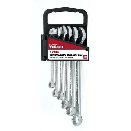 Hyper Tough 6-Piece Combination Wrench Set, SAE