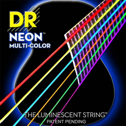 NEON Hi-Def Multi-Color Acoustic Guitar String Set (11-50)