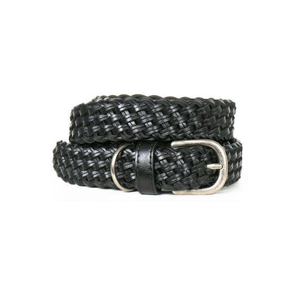 Time and Tru Women's Braided Belt, Black