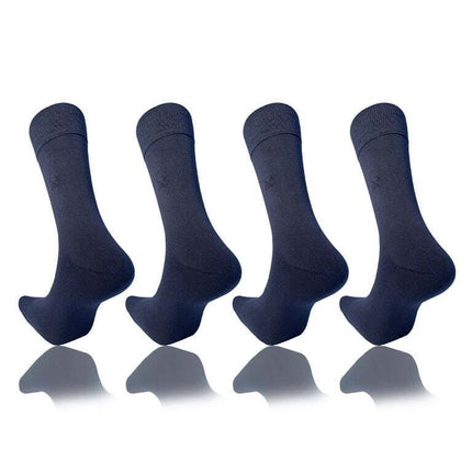 Rigma Mens Bamboo Dress Socks for Men - Soft Touch Seamless Eco-friendly 4 Pairs