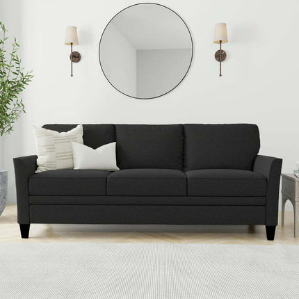 Mainstays Auden 3 Seat Classic Modern Sofa, Black
