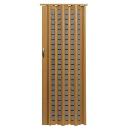 36 x 80 in. Metro Frosted Square Folding Doors, Beech