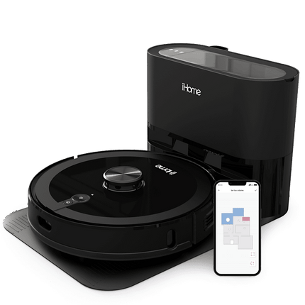 iHome AutoVac Nova Pro 3-in-1 Robot Vacuum, Vibrating Mop, 2700pa Strong Suction