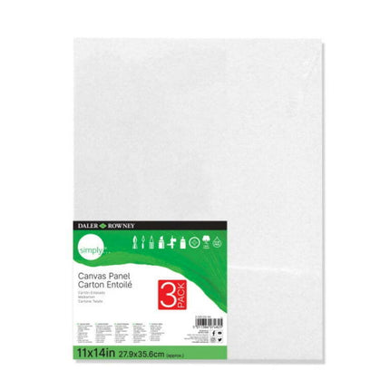 Daler-Rowney Simply Panel Canvas Pack, 11" x 14", 3 Pieces