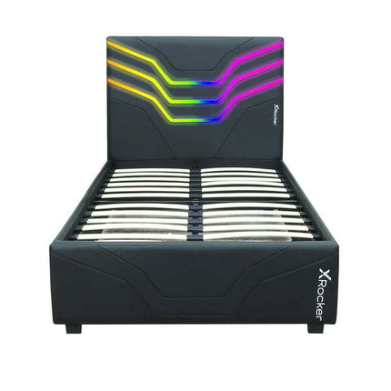X Rocker Cosmos RGB LED Twin Gaming Bed, 82.28" x 42.13" x 42.52", Black