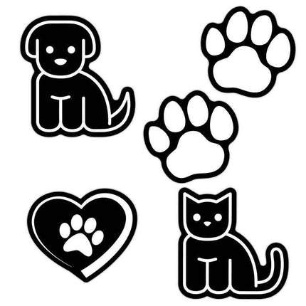 Auto Drive Pet Vinyl Car Decals Black White