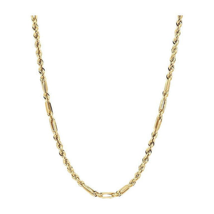 Brilliance Fine Jewelry 10K Yellow Gold Hollow 4.0MM Milano Rope Necklace, 20"