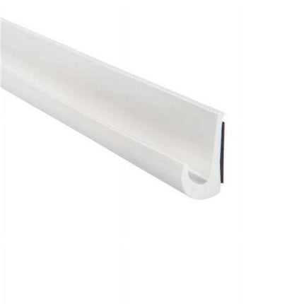 Trim Lok 10 ft. DRW PVC Drip Rail Rain Gutter with Acryl Tape, White