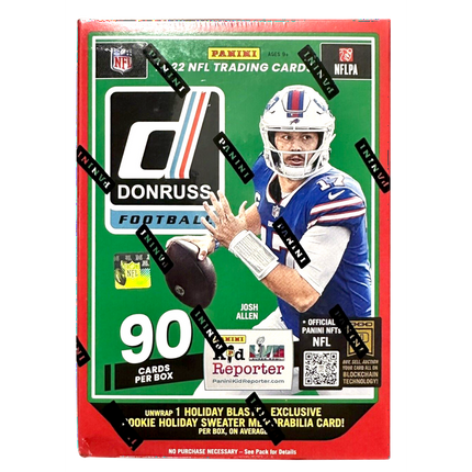 2022 Panini Donruss NFL Football Holiday Trading Cards Blaster Box