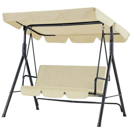 AECOJOY Stainless Steel Porch Swing - Beige