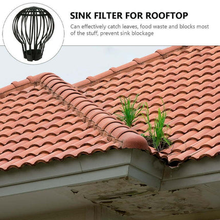 8 Pcs Gutter Guards Leaf Filter Gutter Strainers Roof Downspout Guards Protector