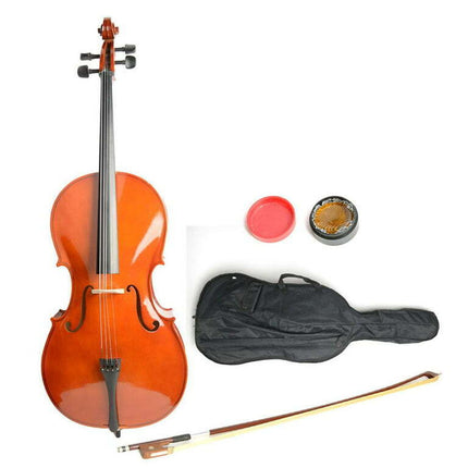 Ktaxon Beginner Cello 4/4 Size BassWood with Case for Beginners
