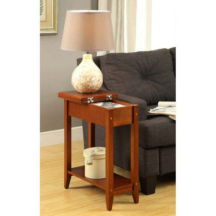 Convenience Concepts American Heritage Flip Top End Table, Cherry