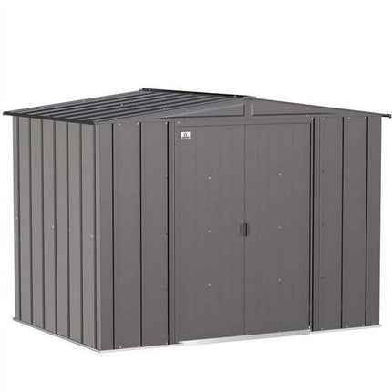 Arrow 8 x 6 ft. Classic Steel Storage Shed, Charcoal